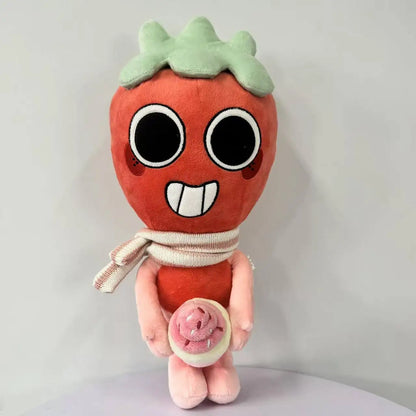 35cm D-Dandys W-World Sprout Deluxe Strawberry Cartoon Plush Toy Cute Soft Stuffed Doll With Cupcake Game Fans Home Decor Gifts