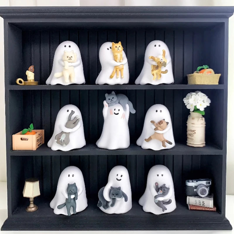 52toys Ghost Behold My Cat Series Blind Box Noctilucent Model Toy Desktop Fun Ornament Multi Style Cats Modeling Toy Mystery Box