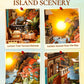 Rolife DIY Book Nook Kit Sunset Isle Bookends Wooden 3D Puzzle Model Building Kit for Bookshelf Decor Gift for Adult Book Lovers