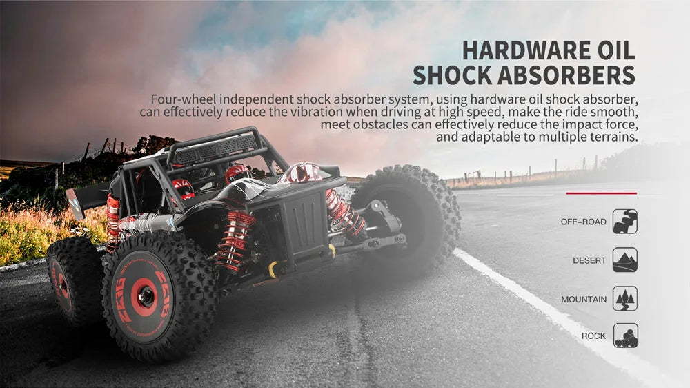 WLtoys 124016 124017 RC Car 4WD Off-Road 75km/h High Speed Remote Control Crawler 2.4G Electric Drift Climbing Racing Vehicle Toys Brushless Motor