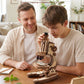 ROKR 3D Wooden Puzzle Real Optical Microscope STEM Science Toy 40X-400X Magnification Model Building Kit Birthday Gift for Students & Adults