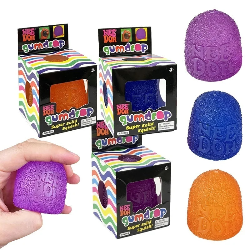 Schylling Needoh Maltose Dream Drop Cube Gumdrop Jellyfish Slow Rising Decompression for Sensory Squeeze Relax Stress Relief Toy
