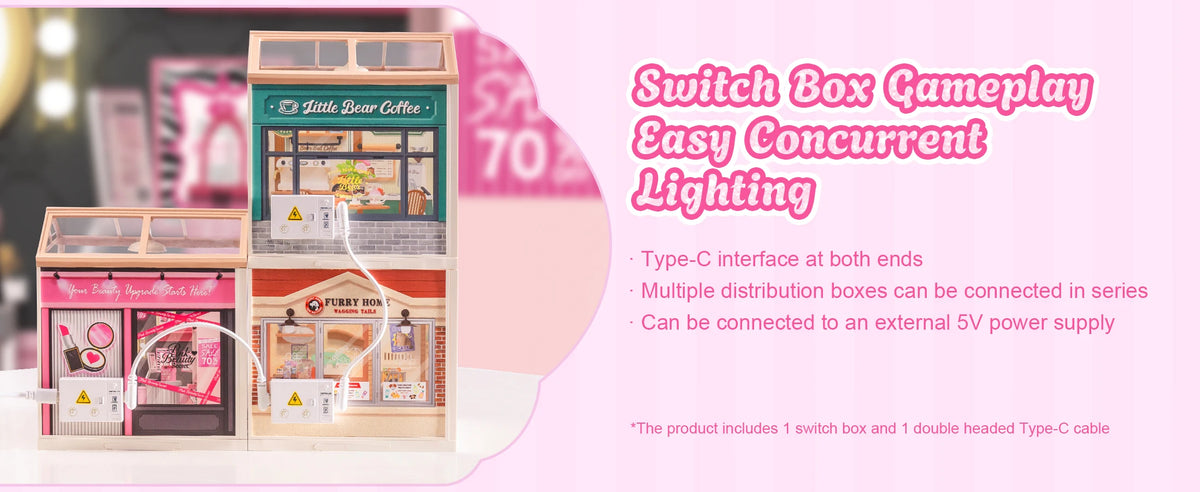 Rolife Super Creator Serious DIY Miniature House Kit Mini Dollhouse Model Building Kit with LED Light Home Decor(DW026/27/28)