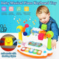 Baby Piano Toys Kids Rotating Music Piano Keyboard With Light Sound Musical Toys For Toddlers Early Educational Music Toy