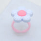36Pcs Resin Cartoon Ring Set Flower Shape Adjustable Decorative Rings Multi Style Leisure Daily Matching Accessory Ornament