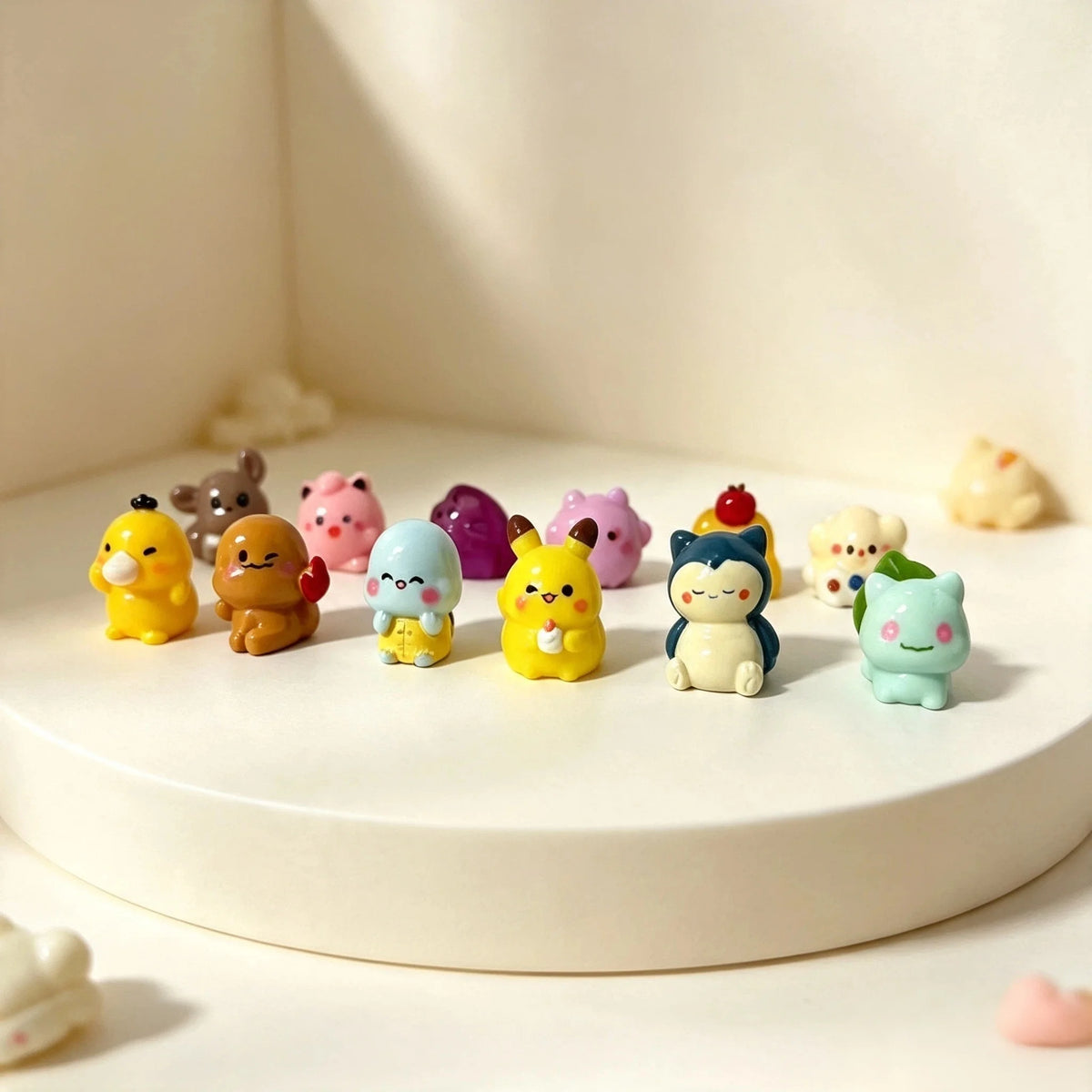 6Pcs Kawaii Anime Fantasy Creatures Mini Figurines, Cute Small Desktop Statues, Collectible Ornaments, Holiday Surprise Gifts
