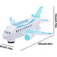 Aeroplane Toy Electric Airplane Toy with Flashing LED Lights & Sounds Bump and Go Musical Birthday Gift for Kids Boys Girls