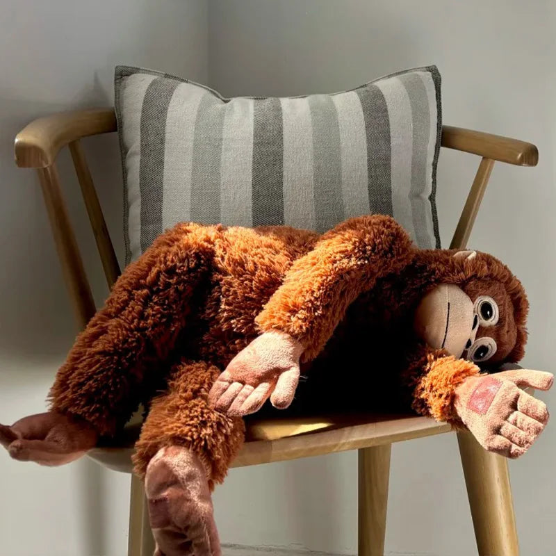 Kawaii Red Punch Monkey Plush Doll Cute Cartoon Gorilla Toy Super Soft Orangutan Stuffed Toy Sleeping Partner Birthday Gift Xmas