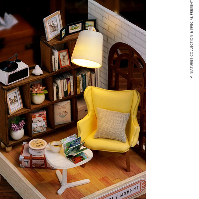 Mini Miniature Dollhouse DIY Small House Kit Making Room Toys Home Bedroom Decorations With Furniture Wooden Craft Doll Houses