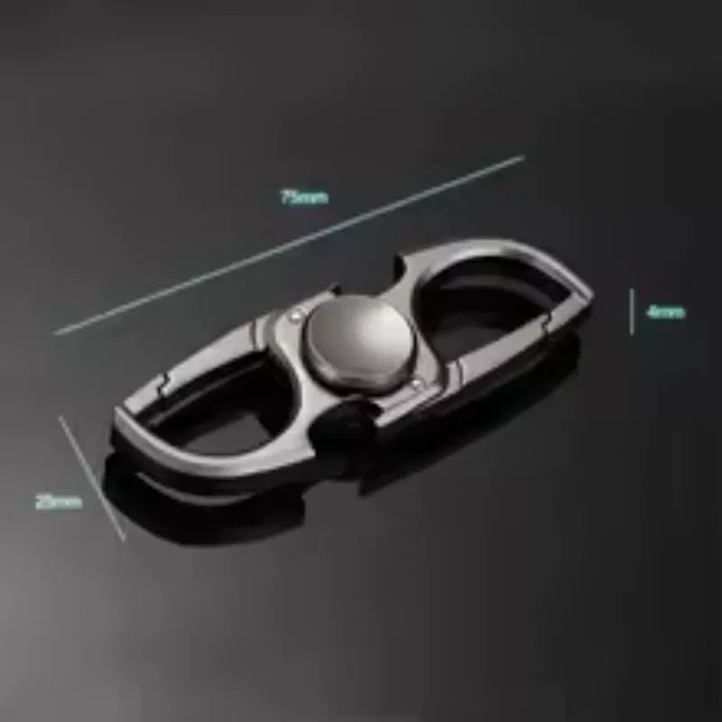 Metal Fingertip Spinner Fidget Toy, Multi-purpose EDC Tool Keychain Bottle Opener, Desktop Anti-Anxiety Stress Relief Toy Gift
