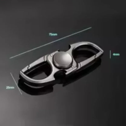 Metal Fingertip Spinner Fidget Toy, Multi-purpose EDC Tool Keychain Bottle Opener, Desktop Anti-Anxiety Stress Relief Toy Gift