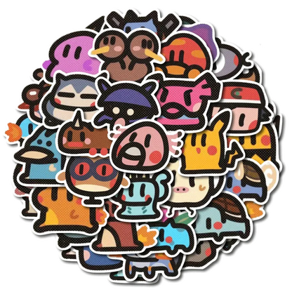 100pcs Pokemon Kawaii Stickers Old School Sticker Charmander Pikachu Psyduck Artist Work Gifts for Kids for Bike Guitar Laptop