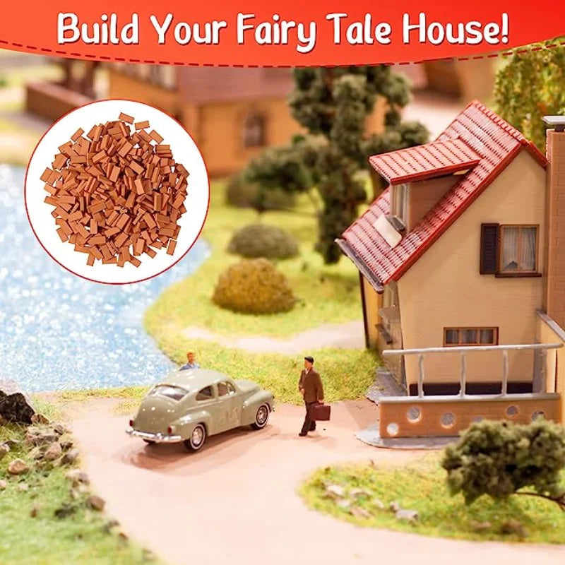 50-150pcs 1:16 Real Mini Bricks Model, Miniature Figurine Landscaping Accessories, DIY Fake Bricks Toy For Fairy Garden Building