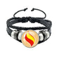 Mega Stone Key Chain Anime Peripheral Creativity Exquisite Fashion Black Leather Rope Buckle Key Chain Trend