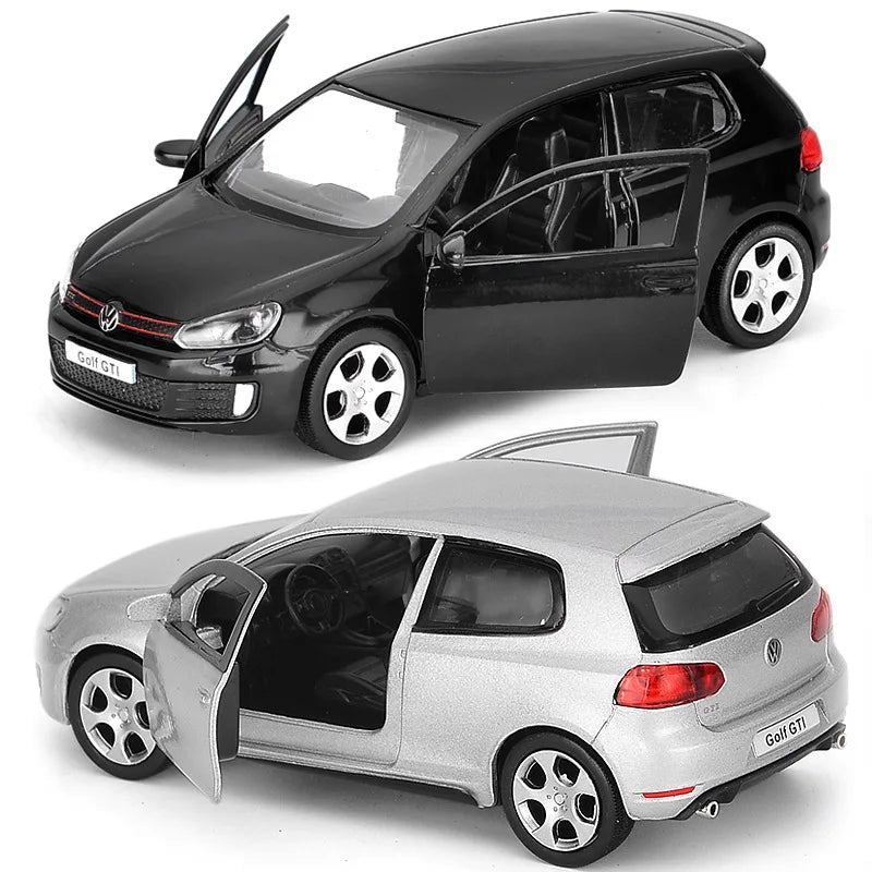 1:36 Scale VW Golf 6 Alloy Diecast Cars Model Toy High Simulation Metal Body Doors Opened Pull Back Vehicles For Childrens Gifts