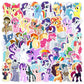 50/100pcs Cartoon Anime Cute My Little Ponyy Color Phone Case Water Cup Girl Hand Account Sticker