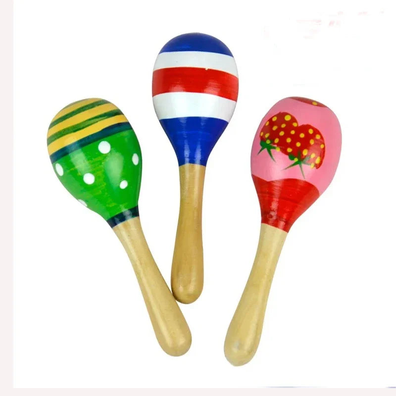 Large KTV Toy Wooden Colorful Musical Instrument Rattle Shaker Sand Hammer Bell Adult Gatherings Toys