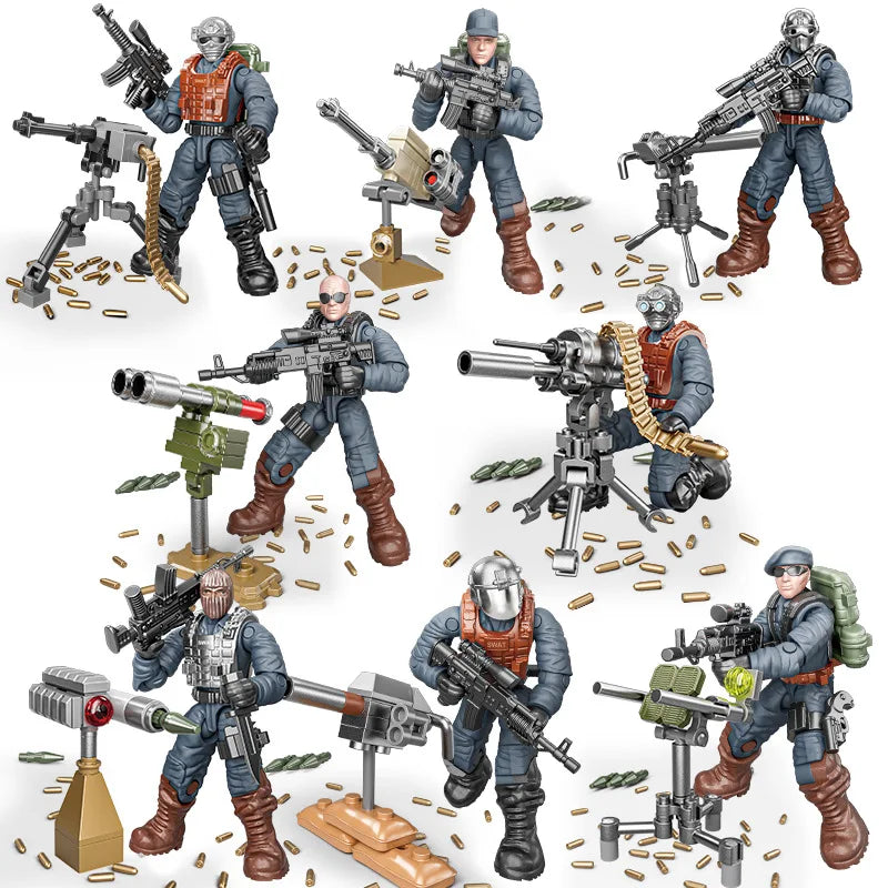 World War Army Military Soldiers SAWT Soldiers Special Force DIY Model Building Blocks Bricks Children'S Toys