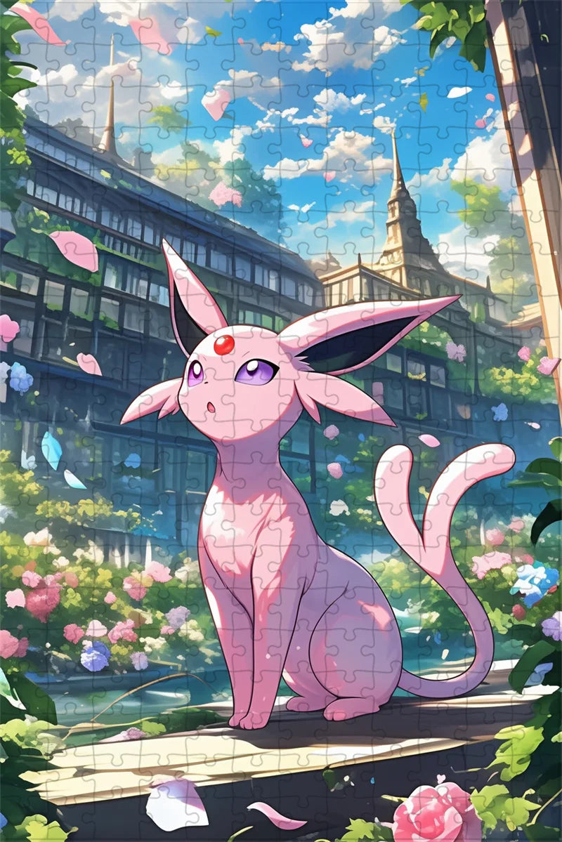 Japan Anine Pokemon Puzzles Eeveelution 108/300/500/1000 Pcs Cartoon Jigsaw Puzzles for Adults Stress Relief Toys