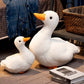 Kawaii Lifelike Duck Plush Toy Realistic Cute White Goose Stuffed Animal Toys Gifts For Kids Pets Simulated Duck Birthday Gifts