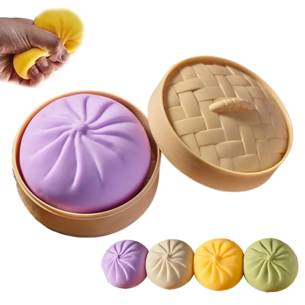 Giant Size Steamed Bun Squeeze Toy Glitter Simulated Food Dumpling Squishy for Office Desk Decor Fun Birthday Party Favors