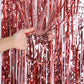 Metallic Tinsel Foil Fringe Curtains Photo Backdrop Glitter Streamers Foil Fringe Backdrop Curtain for Xmas Wedding Background