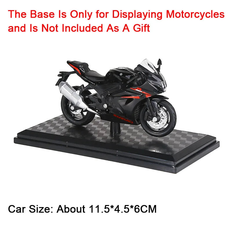 1:18 Hayabusa R1 GSX1000R CBR1000RR Miniature Motorcycle Toy Models Alloy Diecast Shock Absorption Front Wheel Steering Gifts
