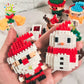 HUIQIBAO Children Mini Christmas Tree Santa Claus Model Micro Bricks Building Block DIY Snowman Elk Bricks Toys for Adult Gift