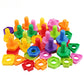 10/20pcs Set Screwing Building Blocks Creative Mosaic Puzzle Toys for Children Plastic Insert Nut Shape Boys Educational Toy