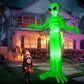 9 FT Tall Alien Halloween Inflatable Decoration Outside Blow Up Alien Inflatable Outdoor Decor with Build-in LEDs for Halloween Yard Lawn Garden Decorations
