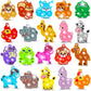 12Pcs Mini Colorful Animal Camel Frog Sheep Pop Fidget Toys Push Bubble Sensory Stress Relief Toy
