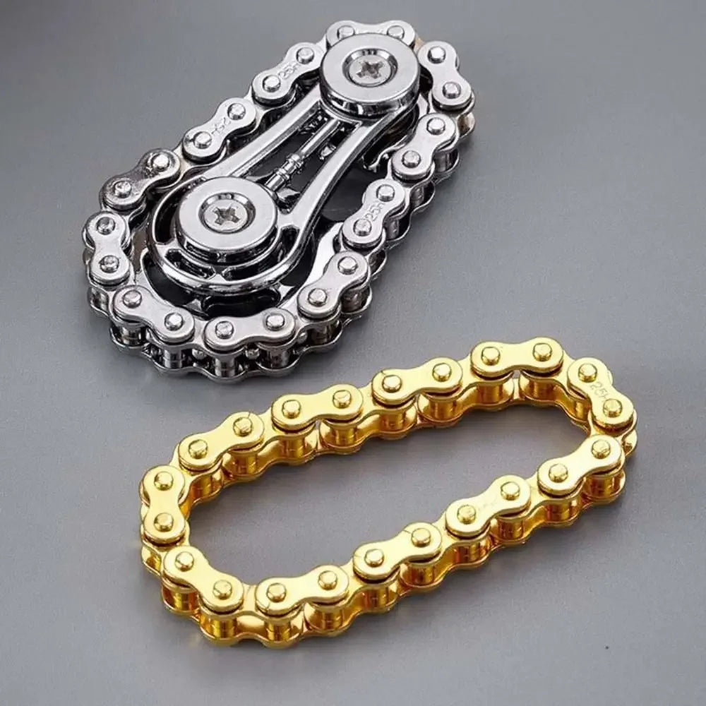 Chain Tooth Mechanical Flywheel Fidget Spinner Antistress Anxiety Metal Bike Chains Spinner EDC Toys for Children Adult Hand Toy
