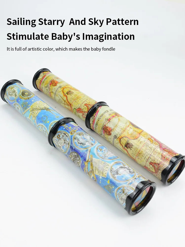 Kaleidoscope of Children's Ever-Changing Three Mausoleum Mirror Interior, Retractable Rotation, Kindergarten Classic Toys