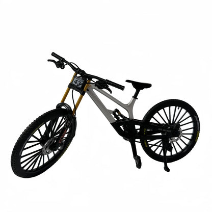 1:8 Scale Die-Cast Alloy Downhill MTB Mini Model Full Suspension Bike Collectible Desktop Decor Gift For Cycling Hobby Fans
