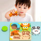 4-in-1 Wood Puzzle Cartoon 3D Animals Cognitive Jigsaw Puzzle Portable Safe Early Learning Puzzle Set Children Educational Toys