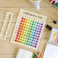 Montessori Educational Wooden Math Toys Multiplication Table Wooden Board Set Wood Learning Boards for Math Class Back-To-School