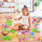 DIY Rose and Butterfly Flowers vase Fabric Flower Bouquet Craft Kit Handmade Girls Toy Birthday Gift Playset decoration