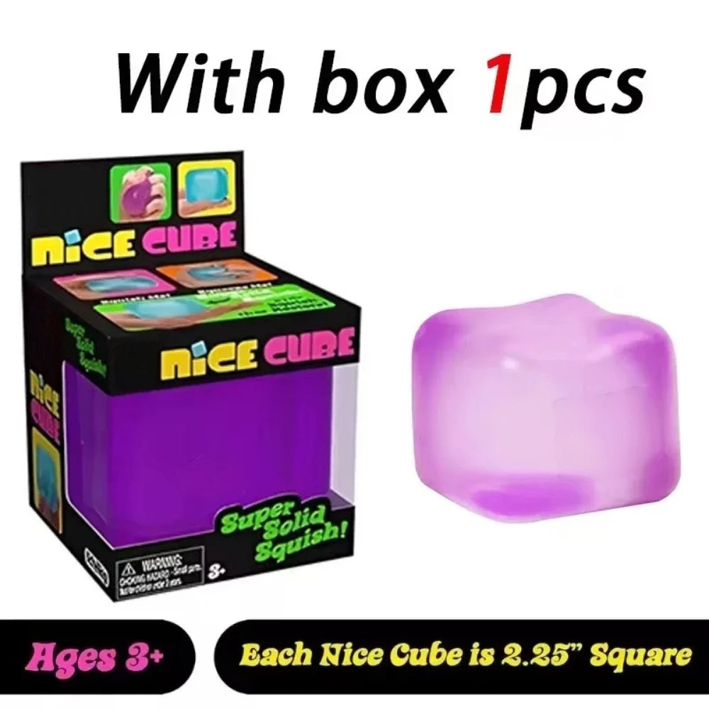 Nice Cube, Ice Cube Squishies Toys, Durable, Slow-Rebound Fingertip Exquisite Spherical Ice Cube With Box, Non-Sticky Desk Toy For Relaxation & Focus For Adult, Classroom Prizes, Novelty Gift for Kids and Adults, Christmas/Ha
