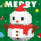 HUIQIBAO Children Mini Christmas Tree Santa Claus Model Micro Bricks Building Block DIY Snowman Elk Bricks Toys for Adult Gift