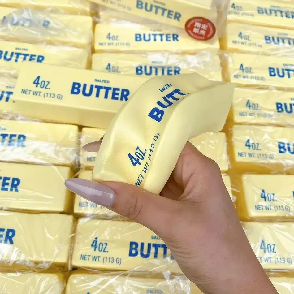 Realistic Butter Stick Squeeze Toy Slow Rebound Soft Sensory Fidget Gadget Stress Relief Plaything for Home Office Use