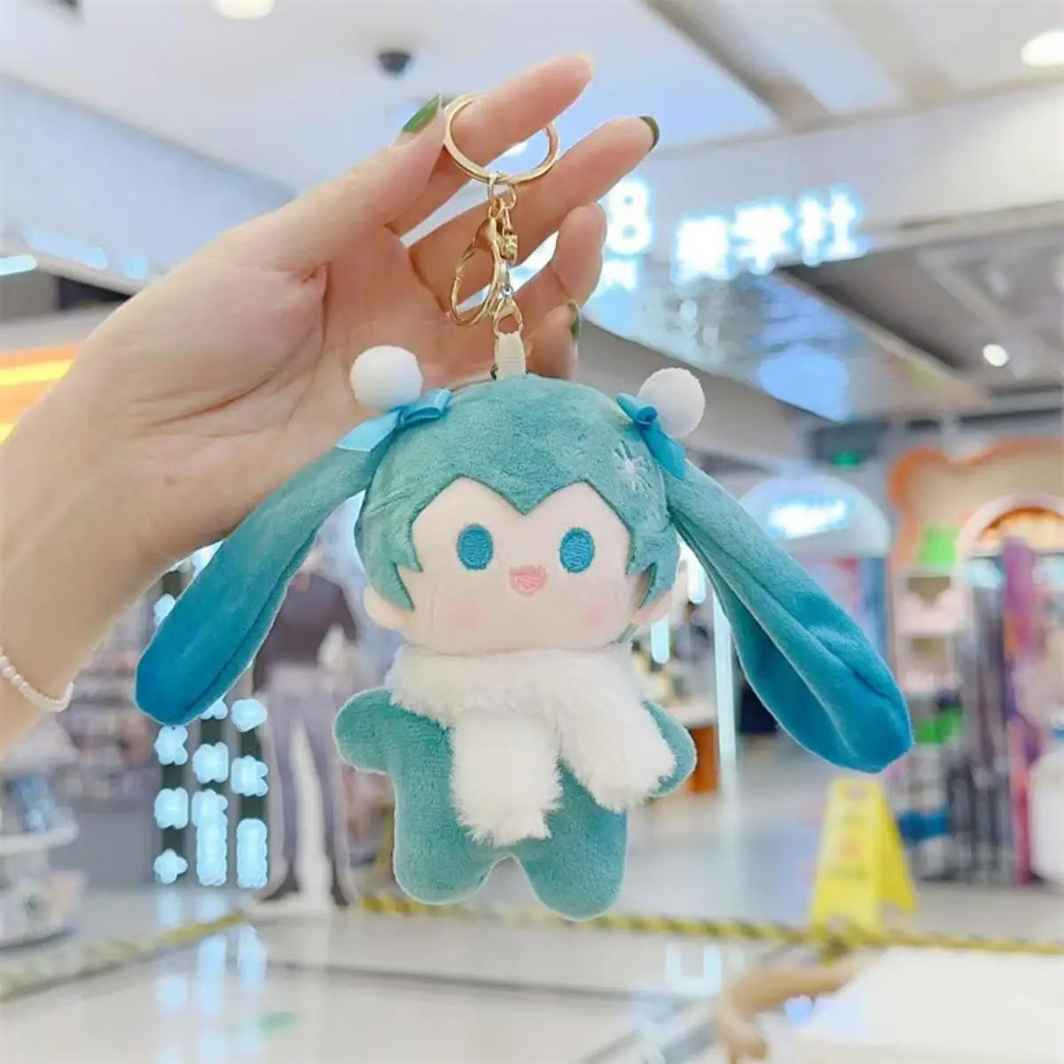 Cute Hatsune Miku Plush Keychain Kawaii Bag Pendant Soft Stuff Accessories For Birthday Gift