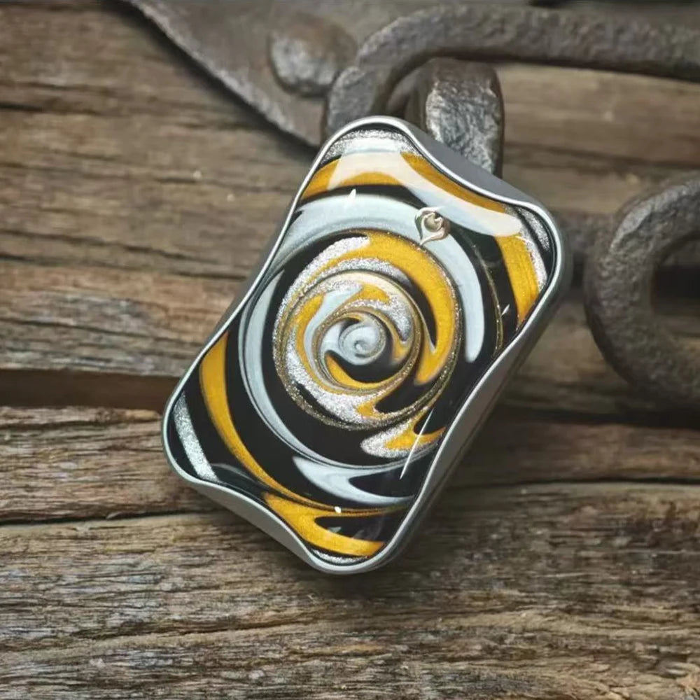 Peacock Aura Sand Slim Pro Unlimited Pushing Slider Fidget Slider Stainless Steel Titanium Zirconium Stress Relief Toy For Adult