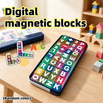 Digital and Alphabetic Block Magnetic Building Blocks Jigsaw Puzzle Early Education Children's Educational Toy Tabletop Game Bab