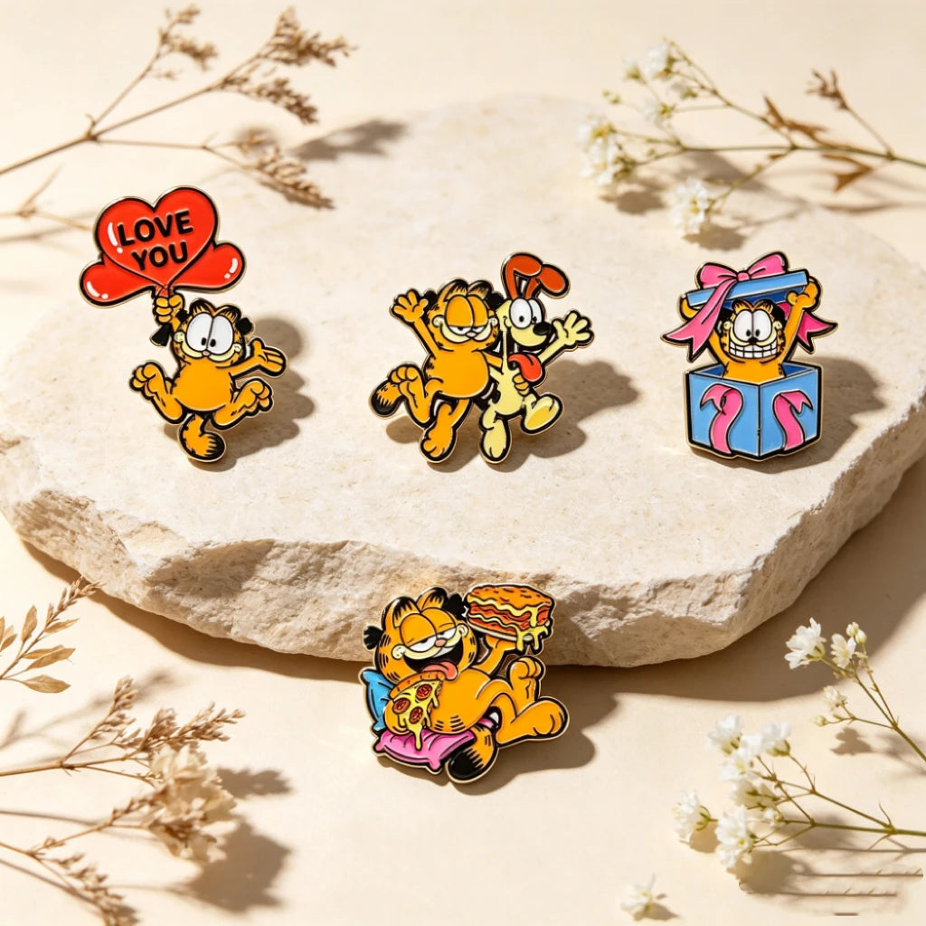 4 Pieces of Random Shipping New Cute Kitten Series Brooch Creative Personality Animation Peripheral Cartoon Cat Set Badge