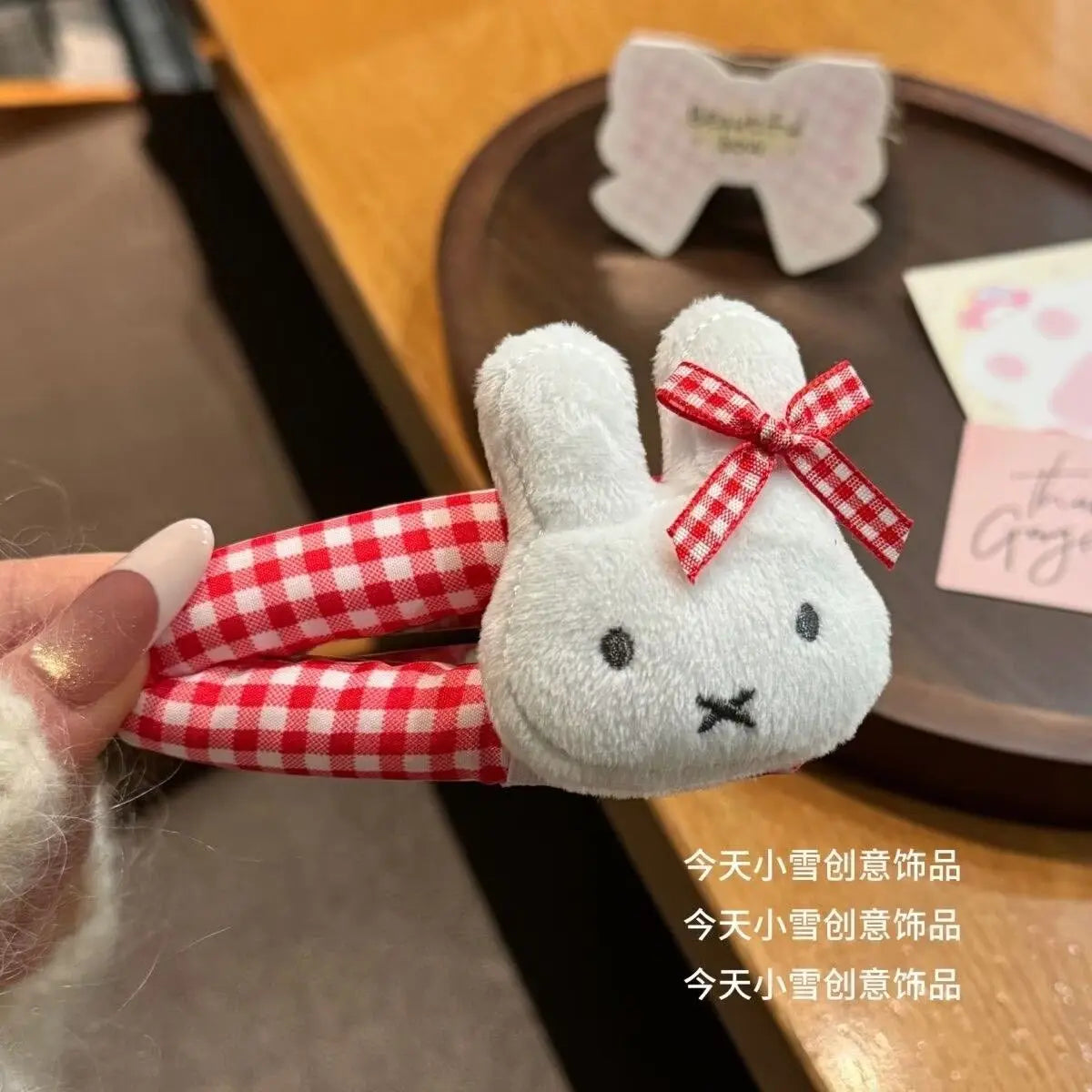 4pcs Kawaii Miffy Rabbit BB Clip Cute Cartoon Girli Hair Side Clip Student Daily School Wear Hair Styling Accessory Gift Toys