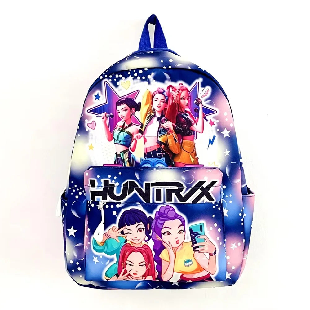 Pink 10-Inch Lightweight Backpack K D H Rumi Mira Zoey HUNTR/X Saja School Bag for Boys And Girls Kindergarten Moch