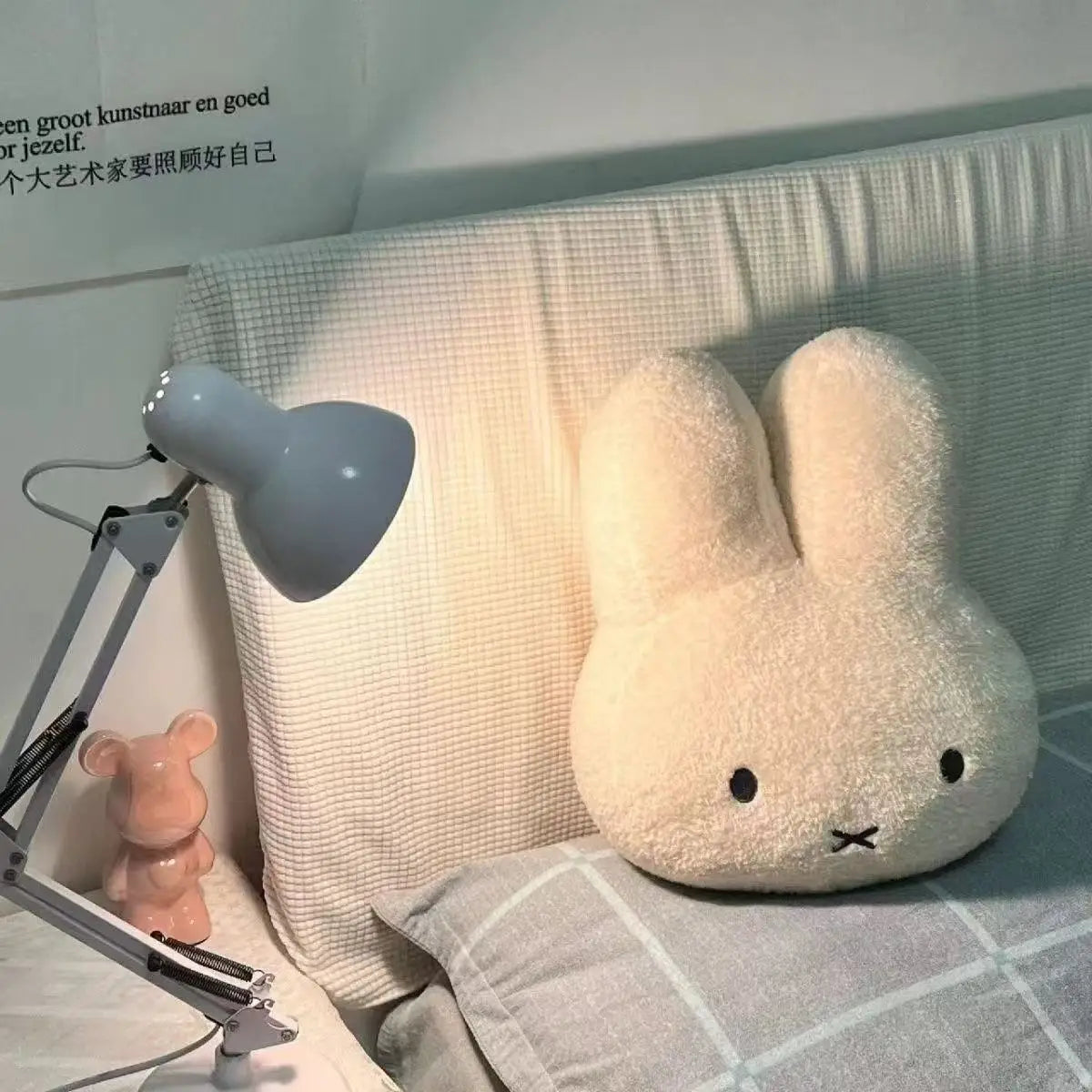 36x30cm Miffy Rabbit Pillow Plush Doll Doll Cloth Doll Sofa Sleeping Pillow Miffy Periphery