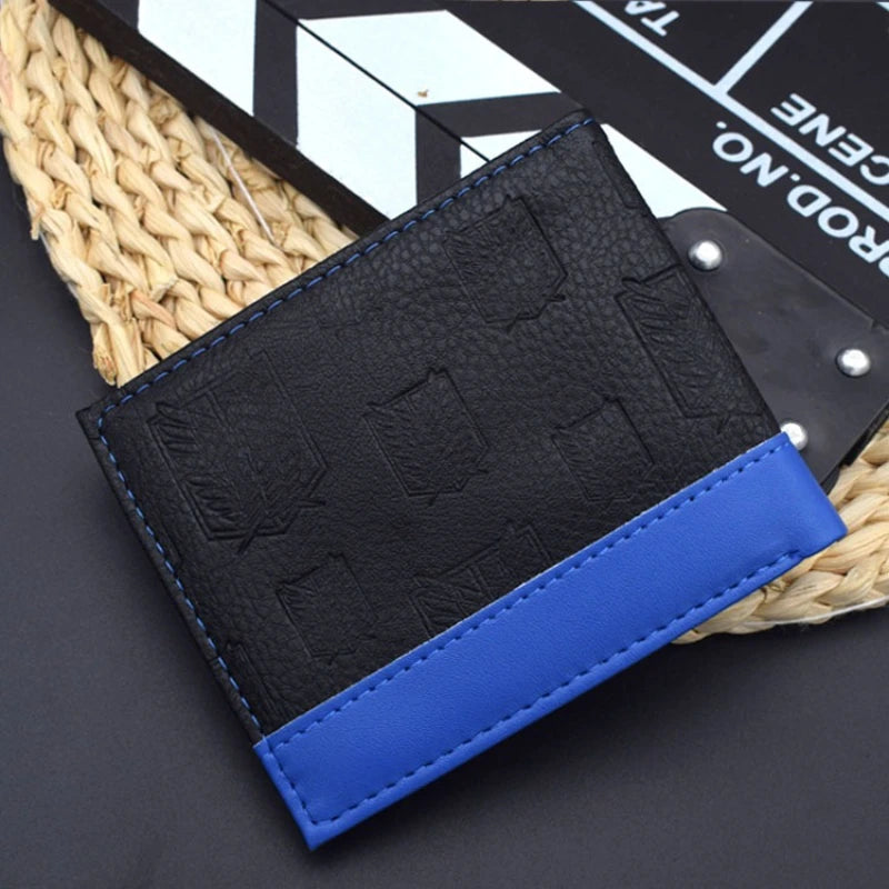 Attack on Titan wallets anime peripheral corps cartoon wallet pu men's wallet short storage wallet birthday gift Japanese style