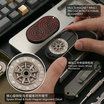 Magnetic Blood Pagoda Slider Metal EDC Fidget Toy for Stress Relief Fin Fidget Spinnerger Toy Stress Relief Toy Adults Kids Gift