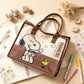 Snoopy Tote Bag Cartoon Large Capacity Canvas Shoulder Bag Shopping Bag Commuter Tote Bag Handheld Canvas Bag Gifts